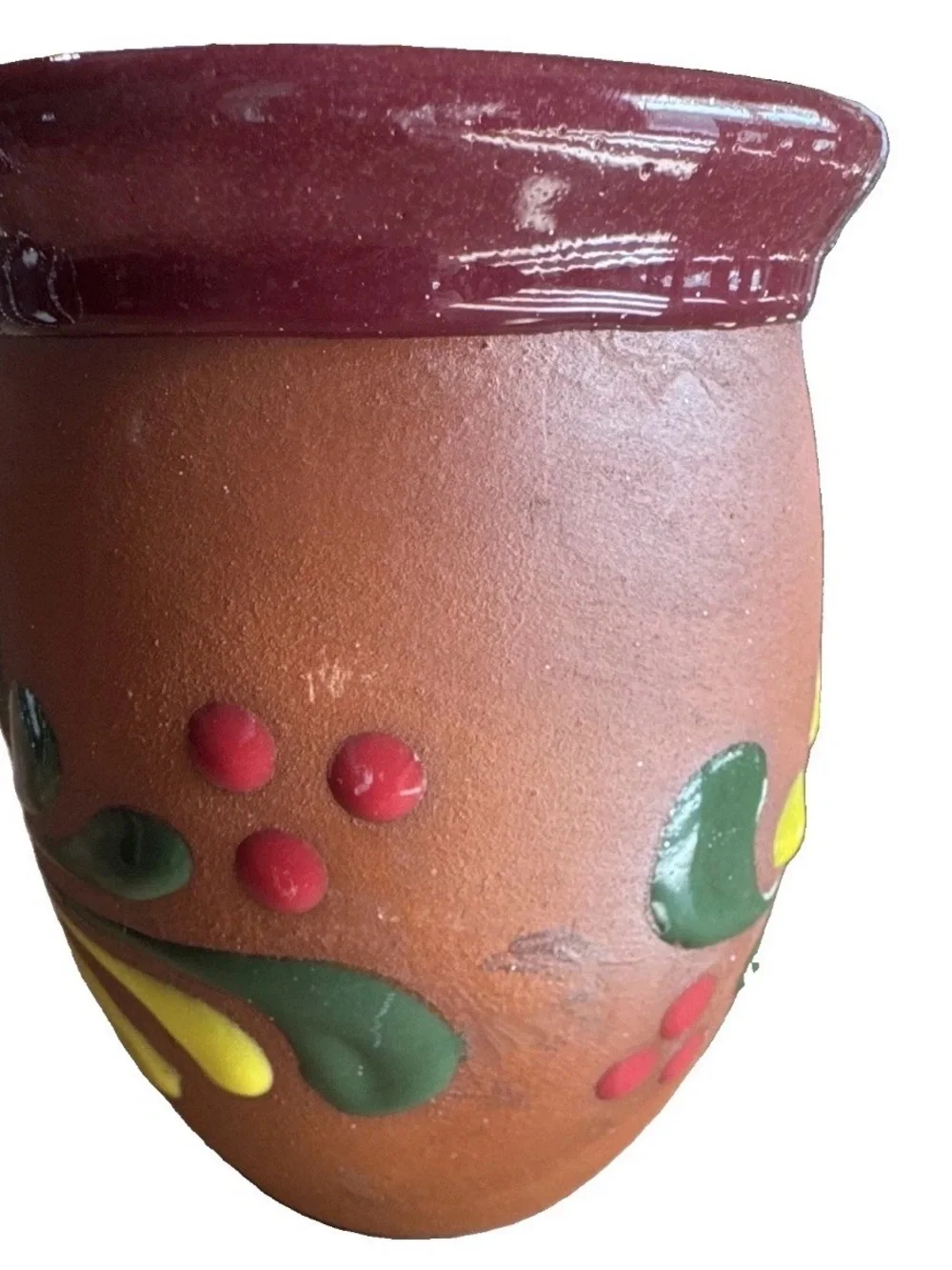 VTG La Luna Moon Face Pottery Vase Jug Southwestern Celestial Folk Art Ceramic